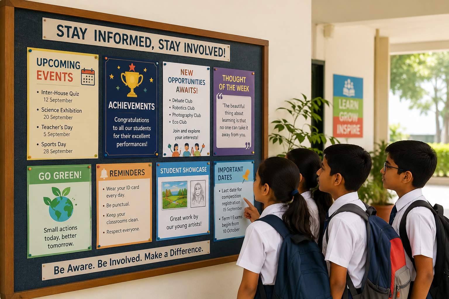 Why School Notice Boards Matter for Students | Sri Viswasanthi Schools
